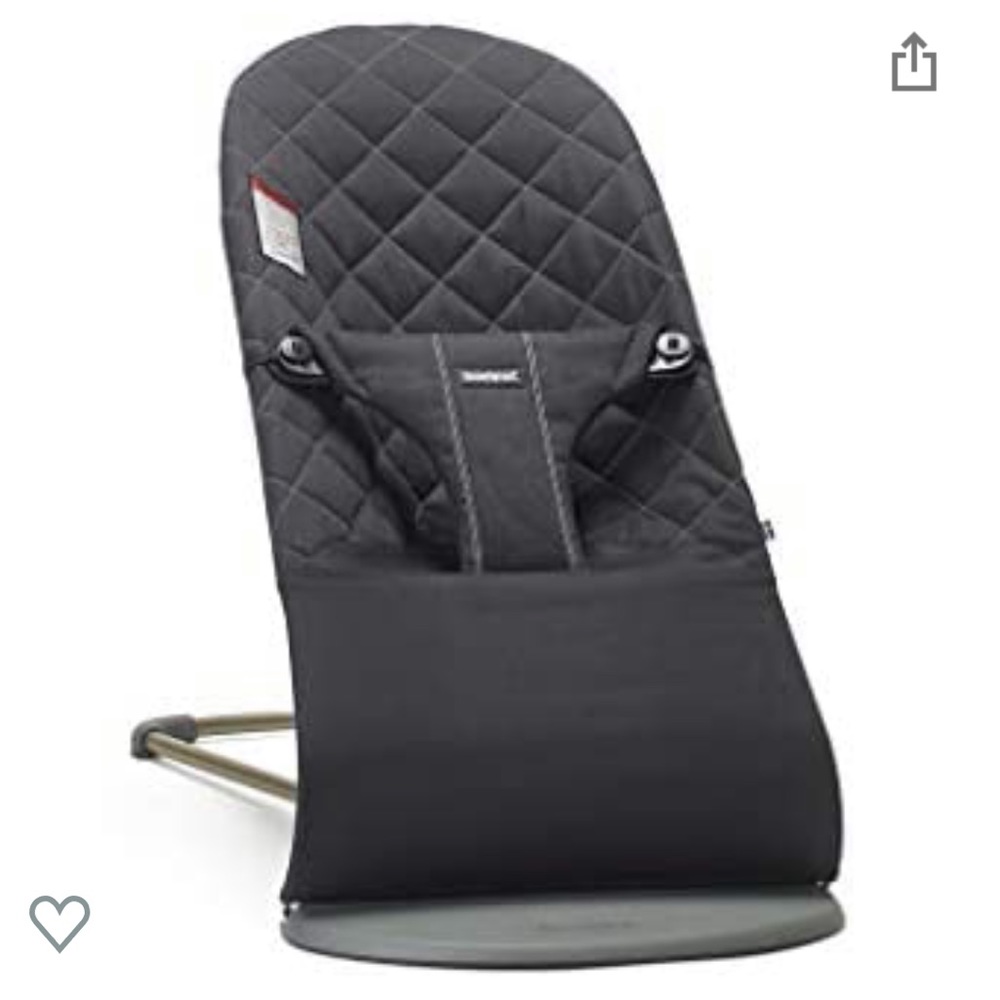 Baby björn bouncer bliss, quilted cotton, black
